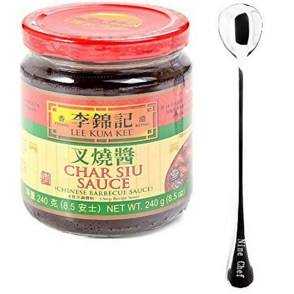 NineChef Bundle - Lee Kum Kee Sauce (Char Siu Chinese Barbecue Sauce (1 Bottle) + 1 NineChef Brand Spoon