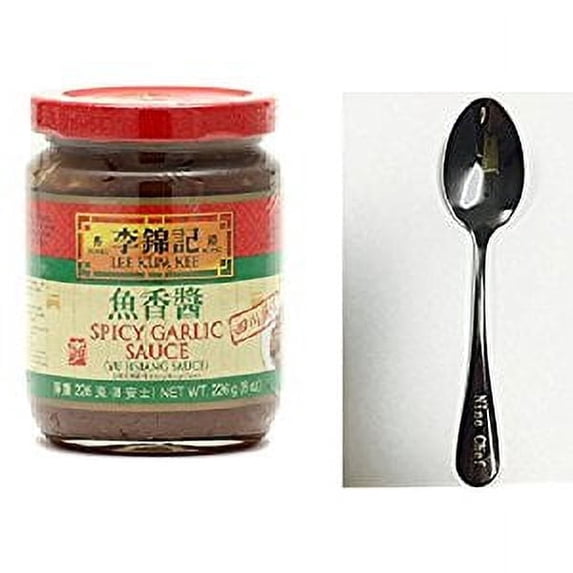 NineChef Bundle - Lee Kum Kee Spicy Garlic Sauce (Yu Hsiang) - 8oz (2 Bottle) + 1 NineChef Brand ChopStick