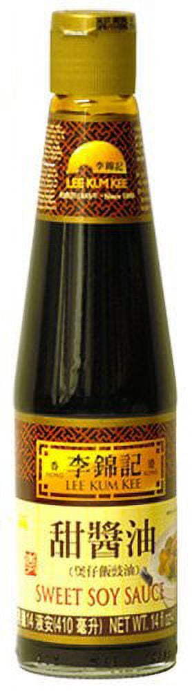 NineChef Bundle - Lee Kum Kee Sweet Soy Sauce 14-Ounce Glass Bottles (Pack of 3) + 1 NineChef Brand ChopStick