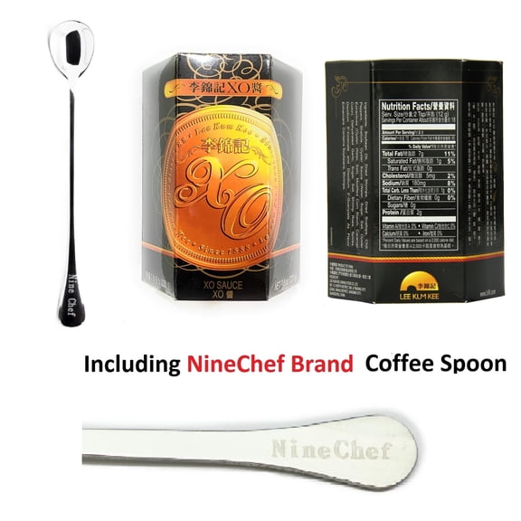NineChef Bundle - Lee Kum Kee XO Sauce 7.8-Ounce Jar Plus NineChef Brand Ice Tea Coffee Spoon