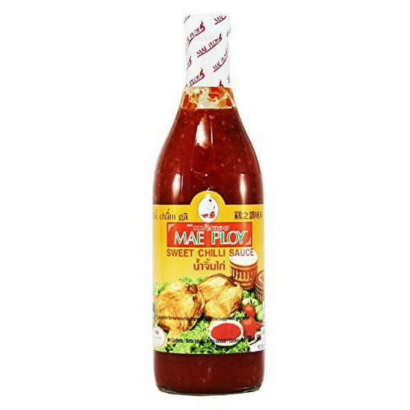 NineChef Bundle - Mae Ploy Brand Chili Sweet Sauce 25oz Glass Bottle + 1 NineChef ChopStick