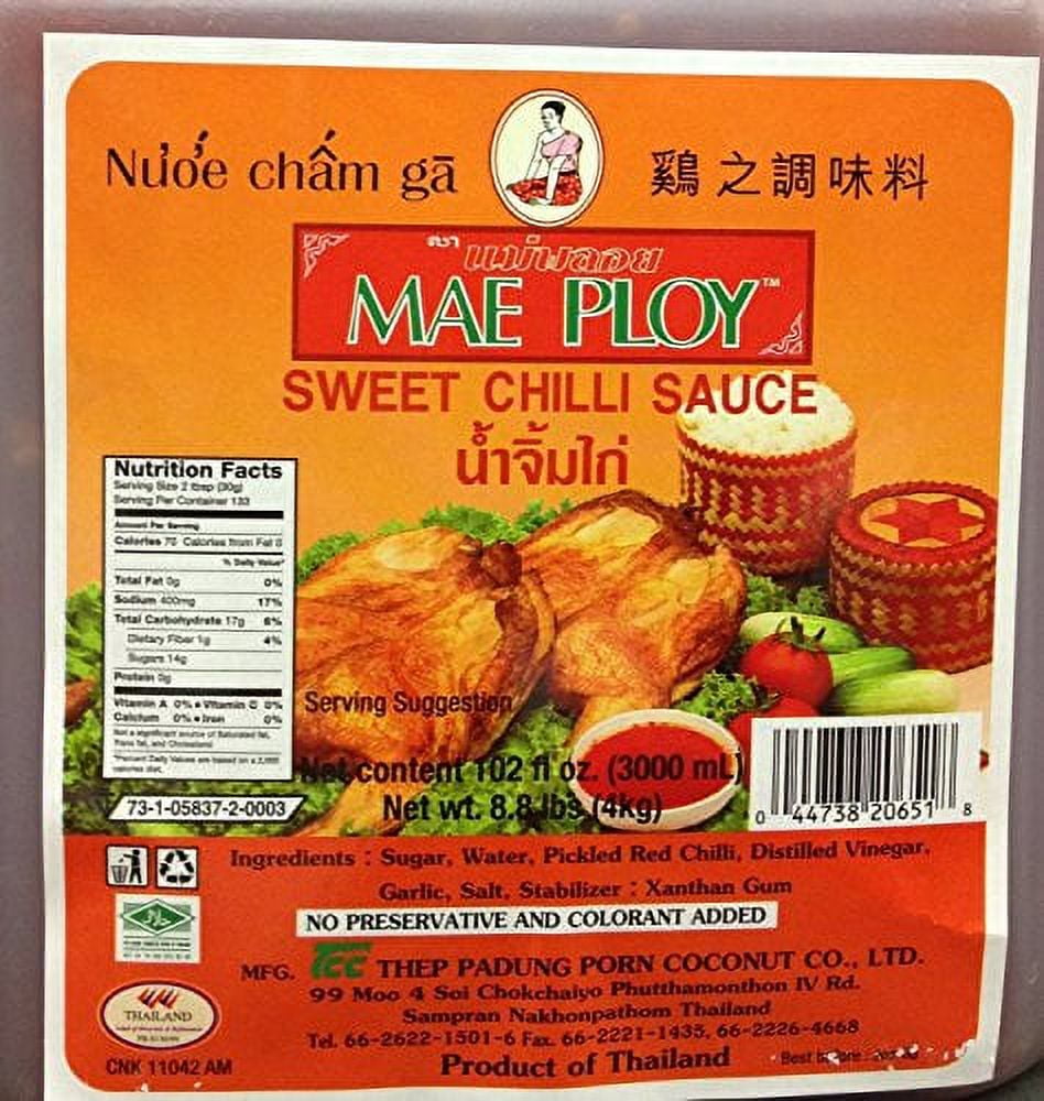 NineChef Bundle - Mae Ploy Sweet Chili Sauce 102 Fl Oz.(3000ml)net Wt.8.8lbs + 1 NineChef ChopStick