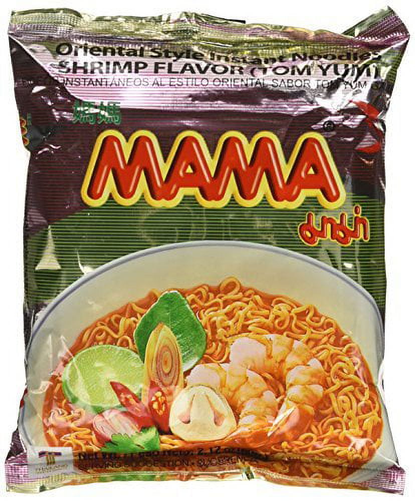 NineChef Bundle - Mama Tom Yum Flavour Instant Noodles (30 Packages) + 1 NineChef Brand Long Handle Spoon