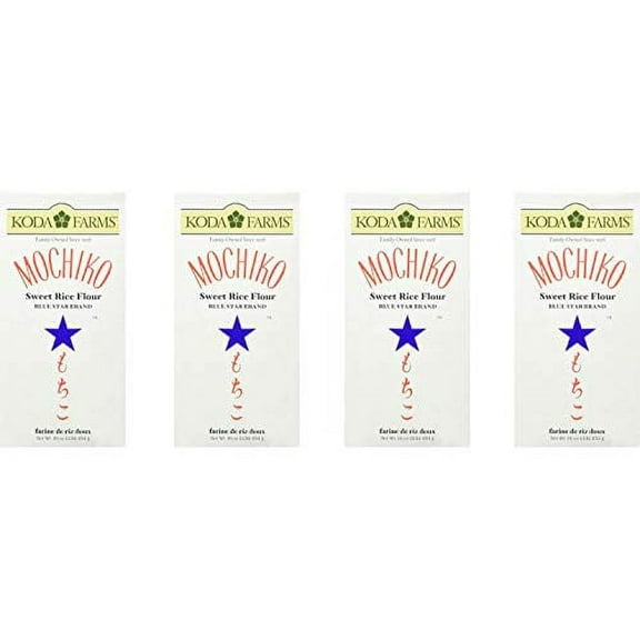 NineChef Bundle - Mochiko (Sweet Rice Flour) - 16oz [Pack of 1] (4 Pack) + 1 NineChef Brand Long Handle Spoon