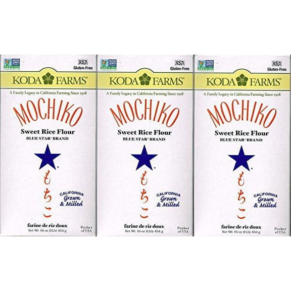 NineChef Bundle - Mochiko Sweet Rice Flour (Pack of 3) + 1 NineChef Brand Long Handle Spoon