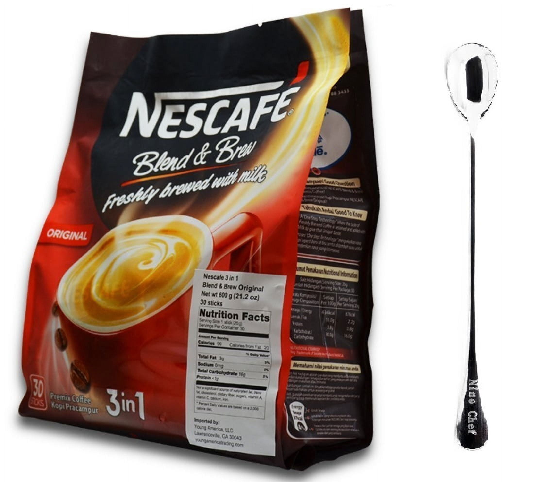 NineChef Bundle Nescafe 3 in 1 Instant Coffee Sticks Original