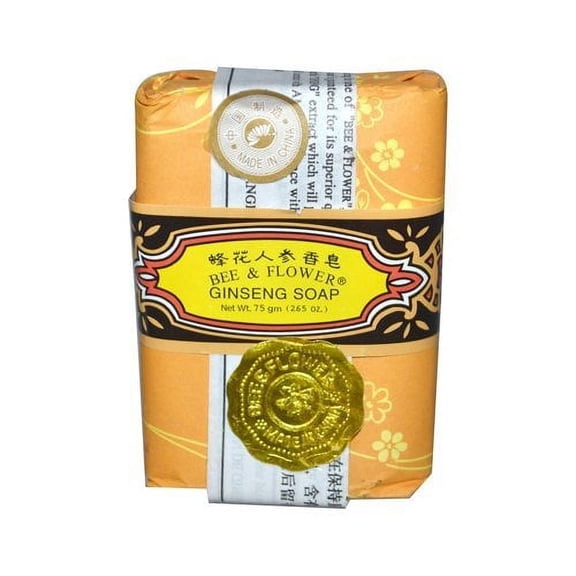 NineChef Bundle - New - Bee and Flower Soap Ginseng - 2.65 oz - Case of 12 + 1 NineChef Brand Long Handle Spoon