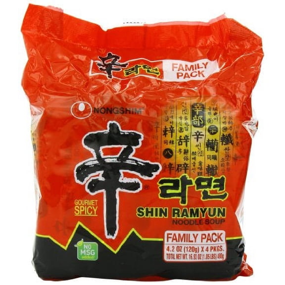 NineChef Bundle - NongShim Shin Ramyun Noodle Soup 4.2 Ounce (Pack of 24)+ 1 NineChef ChopStick