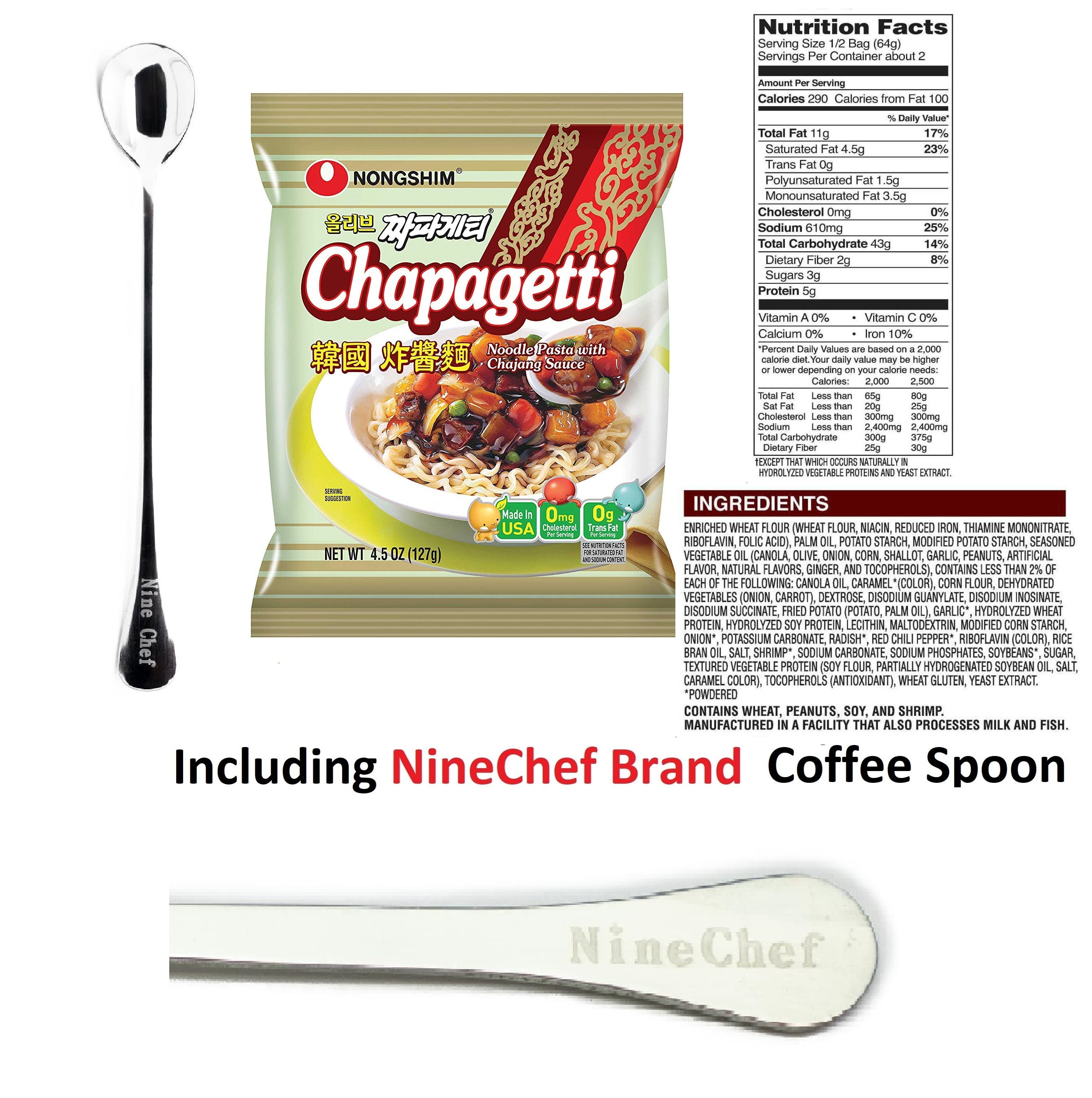 NineChef Bundle - Nongshim Chapagetti Chajang Noodle 4.5 Ounce