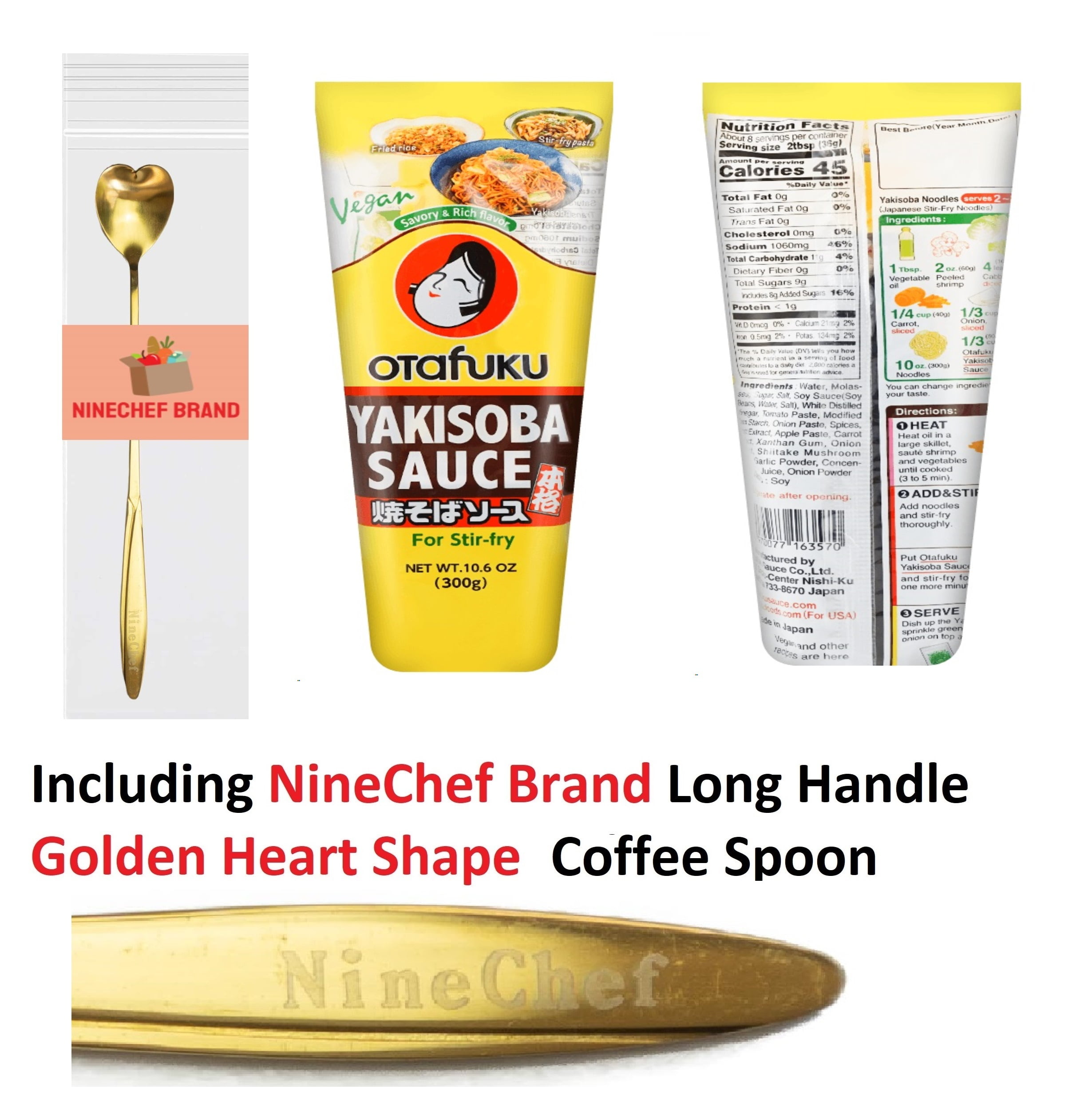 NineChef Bundle Otafuku Yakisoba Sauce for Japanese Stir Fry Noodles