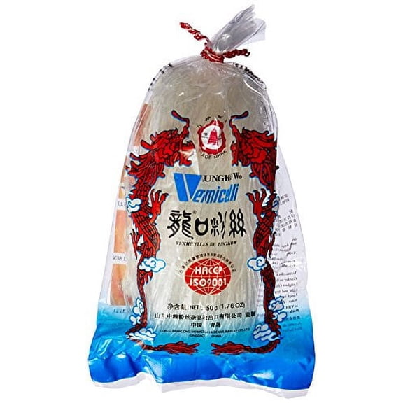 NineChef Bundle - Pagoda Vermicelli Bean Threads - Total 400g (50g*8 pack) + 1 NineChef Brand Long Handle Spoon