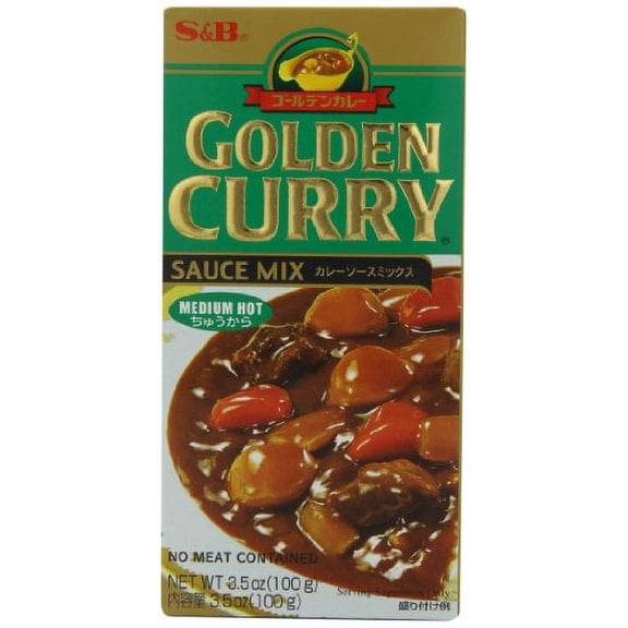 NineChef Bundle - SB Golden Curry Mix Medium Hot 3.5-Ounce Boxes (Pack of 12)+ 1 NineChef ChopStick