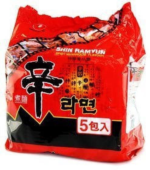 NineChef Bundle - SHIN RAMEN - 5PK 1x600G + 1 NineChef Brand Long Handle Spoon