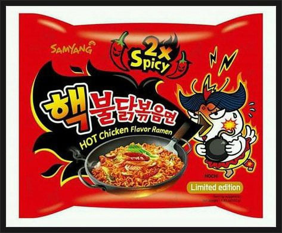 NineChef Bundle - Samyang 2X Spicy Hot Chicken Flavor Ramen_KOREAN SPICY NOODLE (140g Each) (10 packs)+ 1 NineChef ChopStick