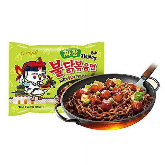 NineChef Bundle - Samyang Jjajang Buldak 140g / Spicy Black Bean x Roasted Chicken Buldak Ramen / NEW Buldak / ???? / ??????? (20)+ 1 NineChef ChopStick