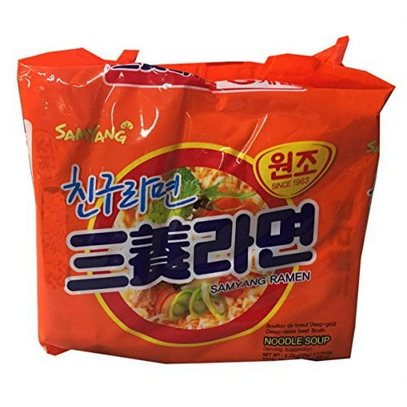 NineChef Bundle - Samyang Korean Ramen Family Pack (Original 1 Bundle 5pcs)+ 1 NineChef ChopStick
