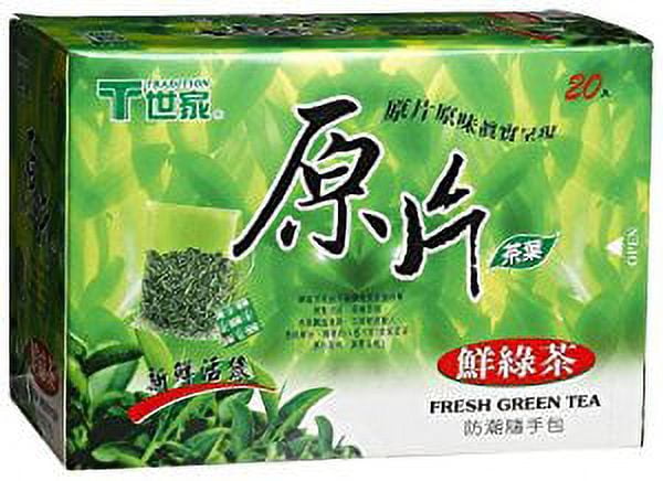 NineChef Bundle - Tradition Tea Fresh Green Tea 20-Count Boxes (Pack of 6) + 1 NineChef Brand Long Handle Spoon