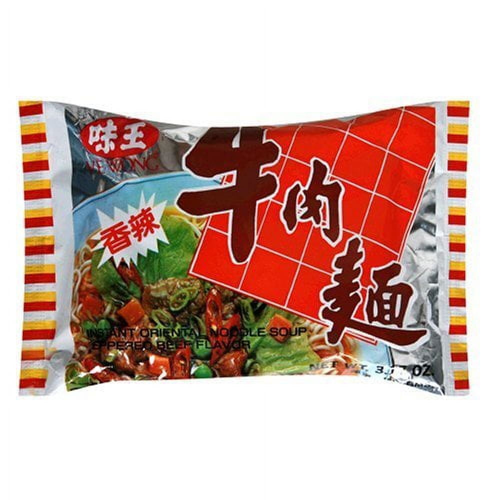 NineChef Bundle - Ve Wong Instant Noodle Peppered Beef 3.17-Ounce Packages?4 Small Bag + 1 NineChef ChopStick
