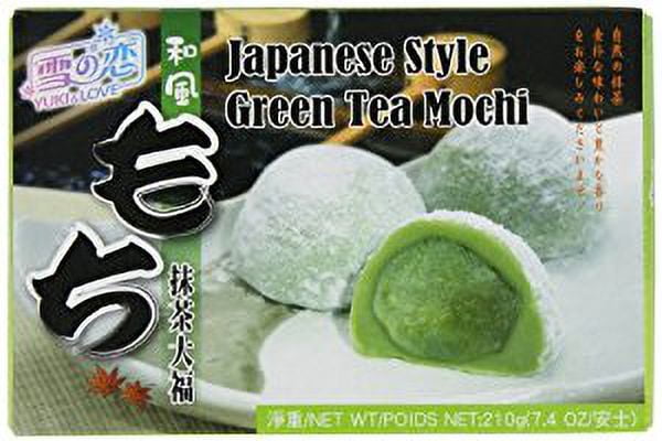 NineChef Bundle - Yuki Love Japanese Style Mochi Green Tea 7.4 Ounce (Pack of 24)+ 1 NineChef ChopStick