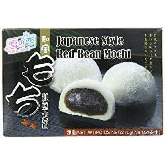 NineChef Bundle - Yuki Love Japanese Style Mochi Red Bean 7.4 Ounce (Pack of 24)