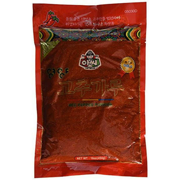 NineChef Bundle - assi Red Pepper Powder Kimchi 1 Pound + 1 NineChef Brand Long Handle Spoon