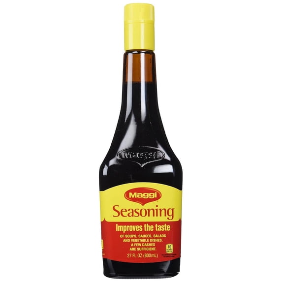 NineChef Maggi Bundle - Maggi Seasoning Liq 27oz 800ml (Pack 1) PLus NineChef Brand Long Handle Spoon