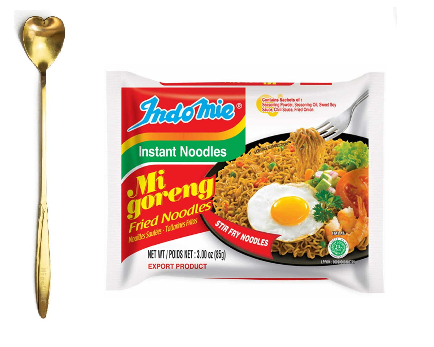 indomie goreng mix 40点セット NineChef Set - Indomie Mi Goreng Instant Stir Fry Noodles, Halal
