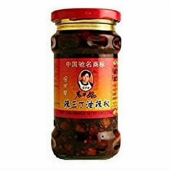 NineChef Set- Lao Gan Ma (LaoGanMa) Chili Sauces (Hot Chili Sauce) LA San Ding 9.88 Fl Oz (Pack 3) Plus NineChef Brand Golden Heart Ice Tea Coffee Long Handel Spoon