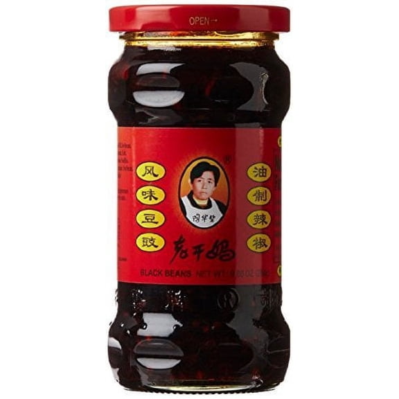 NineChef Set - Lao Gan Ma(Laoganma) Black Bean Chilli Sauce 280g (Pack 24) Plus NineChef Brand Golden Heart Ice Tea Coffee Long Handel Spoon