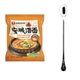 thumbnail image 1 of NineChef Set - Nongshim Noodle Soup (Ansung Tang Myun Flavor, 5 Pack) plus NineChef Brand Long Handle Spoon, 1 of 6