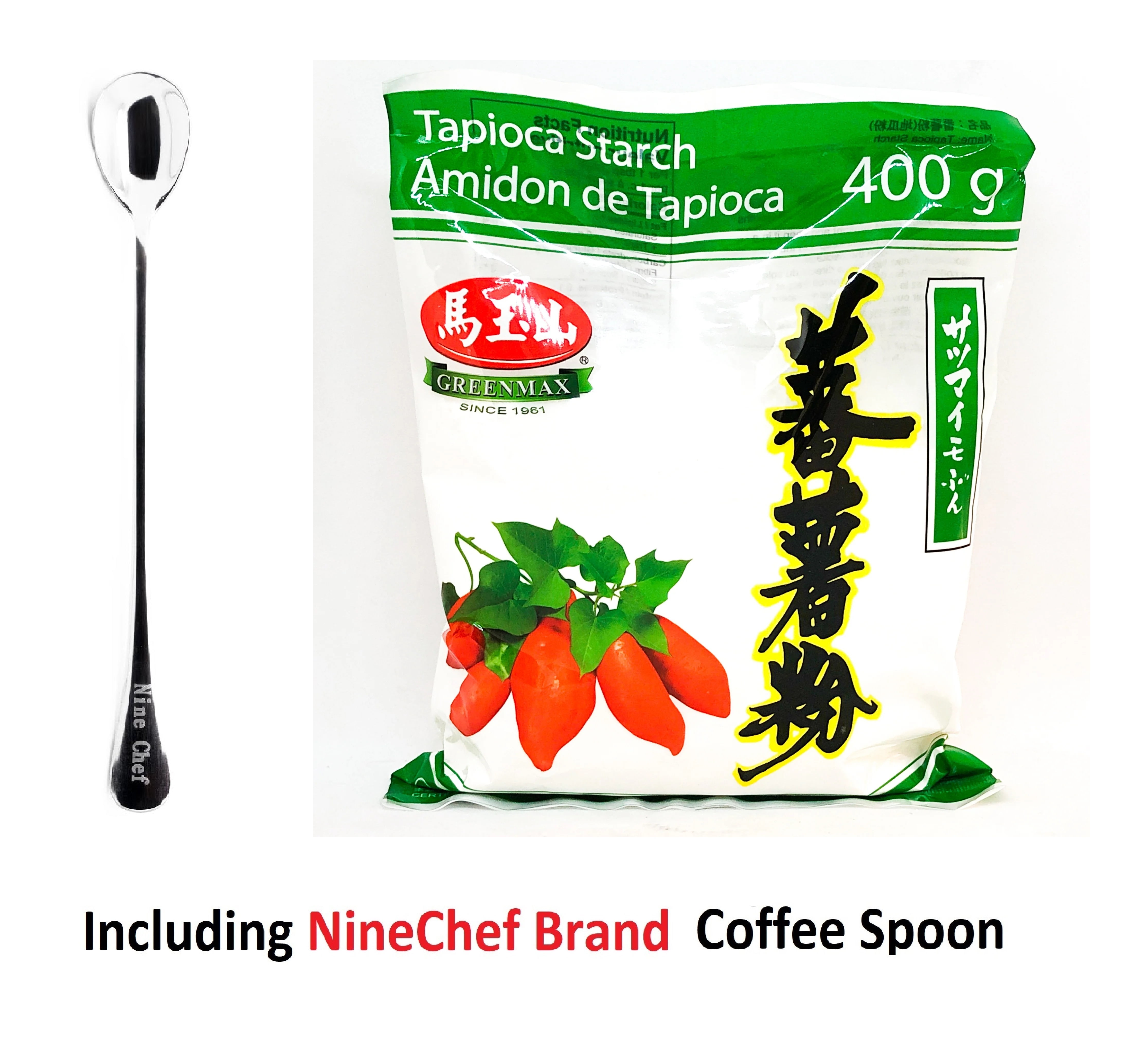 NineChef Spoon Plus Greenmax Tapioca Starch/sweet Potato Starch 14oz (Pack 2)