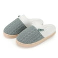 thumbnail image 1 of NineCiFun Ladies House Slippers Memory Foam Slippers for Women Comfortable Warm Cosy Non Slip Indoor Outdoor Home Slippers Gray Green 9-10, 1 of 9