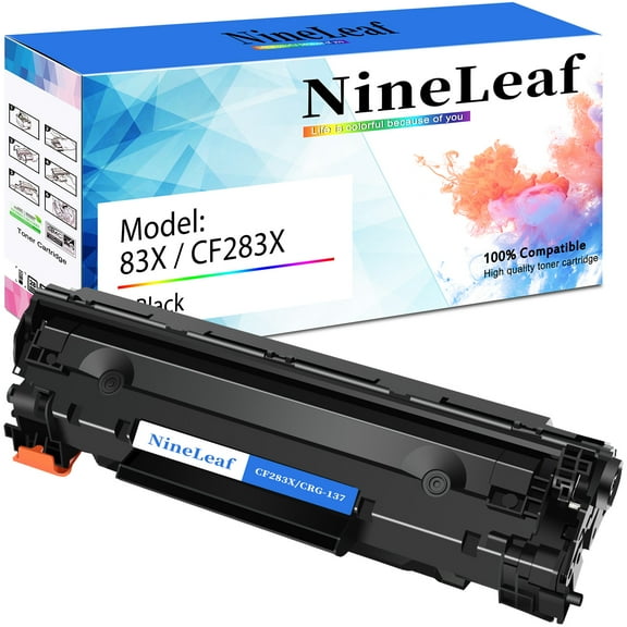 NineLeaf 1-Pack 83X Compatible Toner Cartridge Replacement for HP 83X CF283X Black Toner Cartridge to use for Laser Jet Pro Pro M201 M201dw M201n MFP M225 M225dn M225dw M225rdn Printer