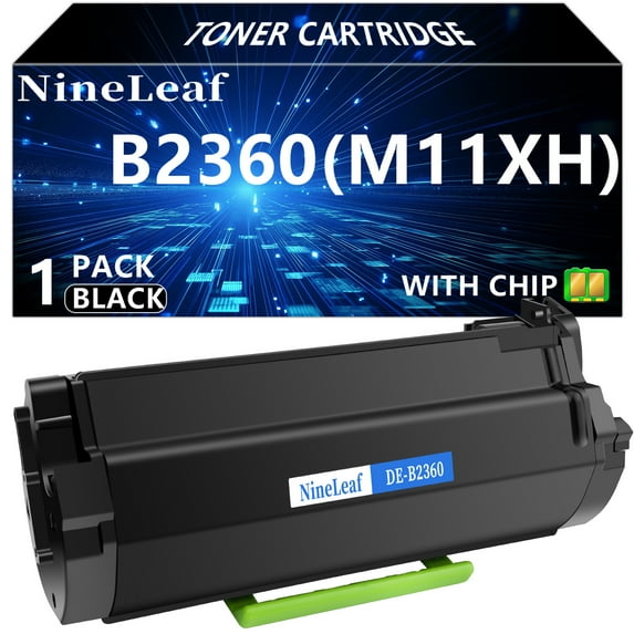 NineLeaf 1-Pack B2360 M11XH Compatible Toner Cartridge Replacement for Dell B2360dn M11XH B2360 B2360d B2360dn B3460dn B3465dn B3465dnf Laser Printer