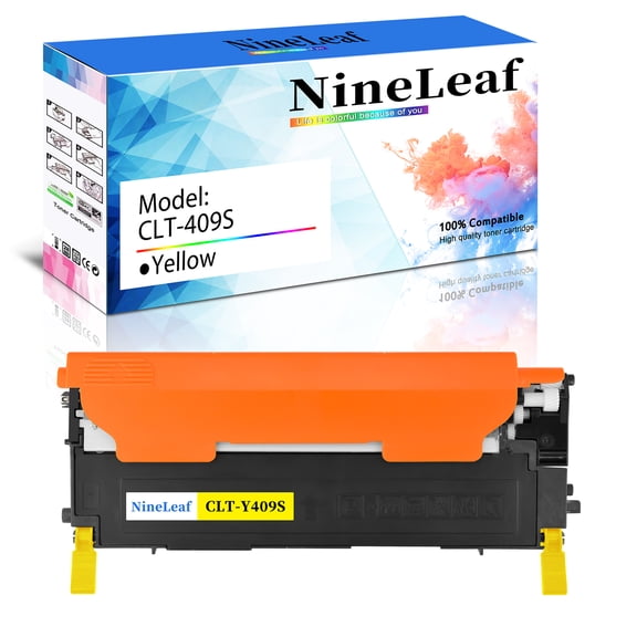 NineLeaf 1 Pack CLT-409S CLT-Y409S CLT409S Yellow Toner Cartridge Replacement Compatible for Samsung Xpress CLP-310 CLP-310N CLP-315 CLX-3170 CLX-3175 CLX-3175FN printer
