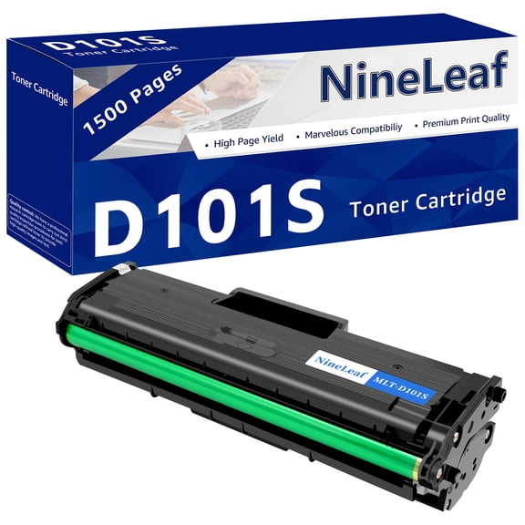 NineLeaf 1 Pack MLT-101S Compatible Toner Cartridge Replacement for Samsung 101S MLTD101S to use with ML-2166W ML-2160 ML-2165 SCX-3405W ML-2165W SCX-3405FW SCX-3400 SCX-3401FH SF-760P Printer