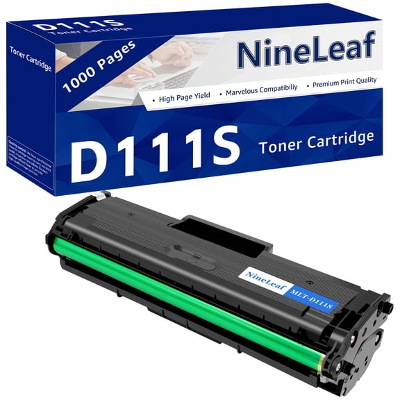 NineLeaf 1 Pack MLT-D111S Compatible Toner Cartridge Replacement for Samsung 111S MLTD111S to use with Xpress SL-M2020W SL-M2022W SL-M2024W SL-M2070W SL-M2070FW Printer