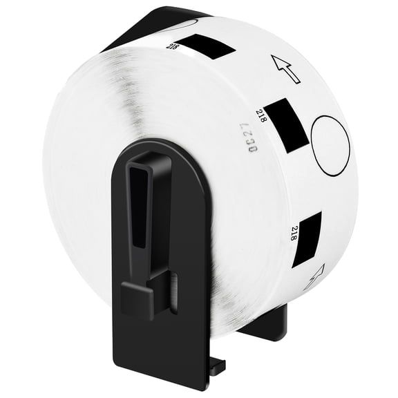 NineLeaf 1 Roll Compatible for Brother DK-1218 Diameter 1 in Die-Cut Round Labels, 1000 Labels Per Roll