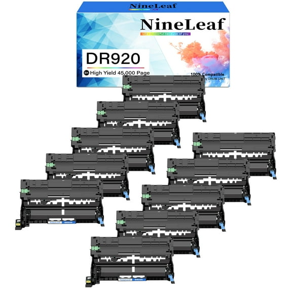 NineLeaf 10 Pack Black Drum Unit Replacement for Brother DR920 Work with HL-L5215DW HL-L6210DW HL-L6210DWT DCP-L5510DN MFC-L5710DN MFC-L6810DW Printer (No Toner)