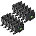 thumbnail image 1 of NineLeaf 10 Pack Compatible for Brother P-touch TZe-335 TZe335 TZ-335 TZ335 12mm 1/2'' White on Black Laminated TZe TZ Label Tape 0.47" x 26.2ft, 1 of 7