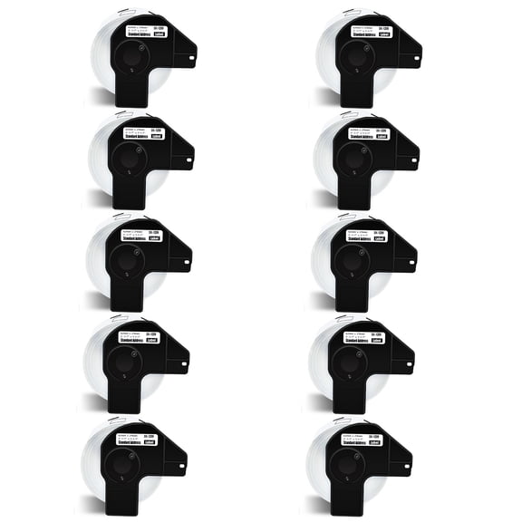 NineLeaf 10 Rolls Compatible for Brother DK-1209 1.1 in x 2.4 in Die-Cut Address & Barcode Labels, 800 Labels Per Roll