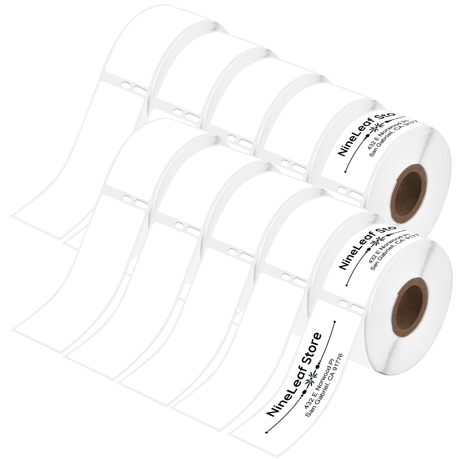 NineLeaf 10 Rolls Compatible for DYMO 30320 1-1/8 in x 3-1/2 in Shipping Address Barcode Mailing Direct Thermal Labels, 260 Labels Per Roll