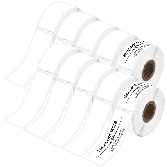 NineLeaf 10 Rolls Compatible for DYMO 30320 1-1/8 in x 3-1/2 in Shipping Address Barcode Mailing Direct Thermal Labels, 260 Labels Per Roll