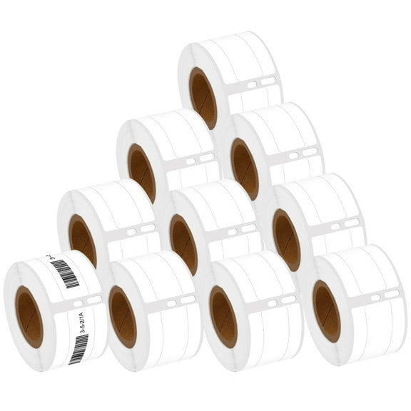 NineLeaf 10 Rolls Compatible for DYMO 30327 9/16 in x 3-7/16 in Direct Thermal 1 up File Folder Labels, 130 Labels Per Roll