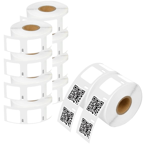 NineLeaf 10 Rolls Compatible for DYMO 30332 1 in x 1 in Square Multipurpose Direct Thermal Labels, 750 Labels Per Roll
