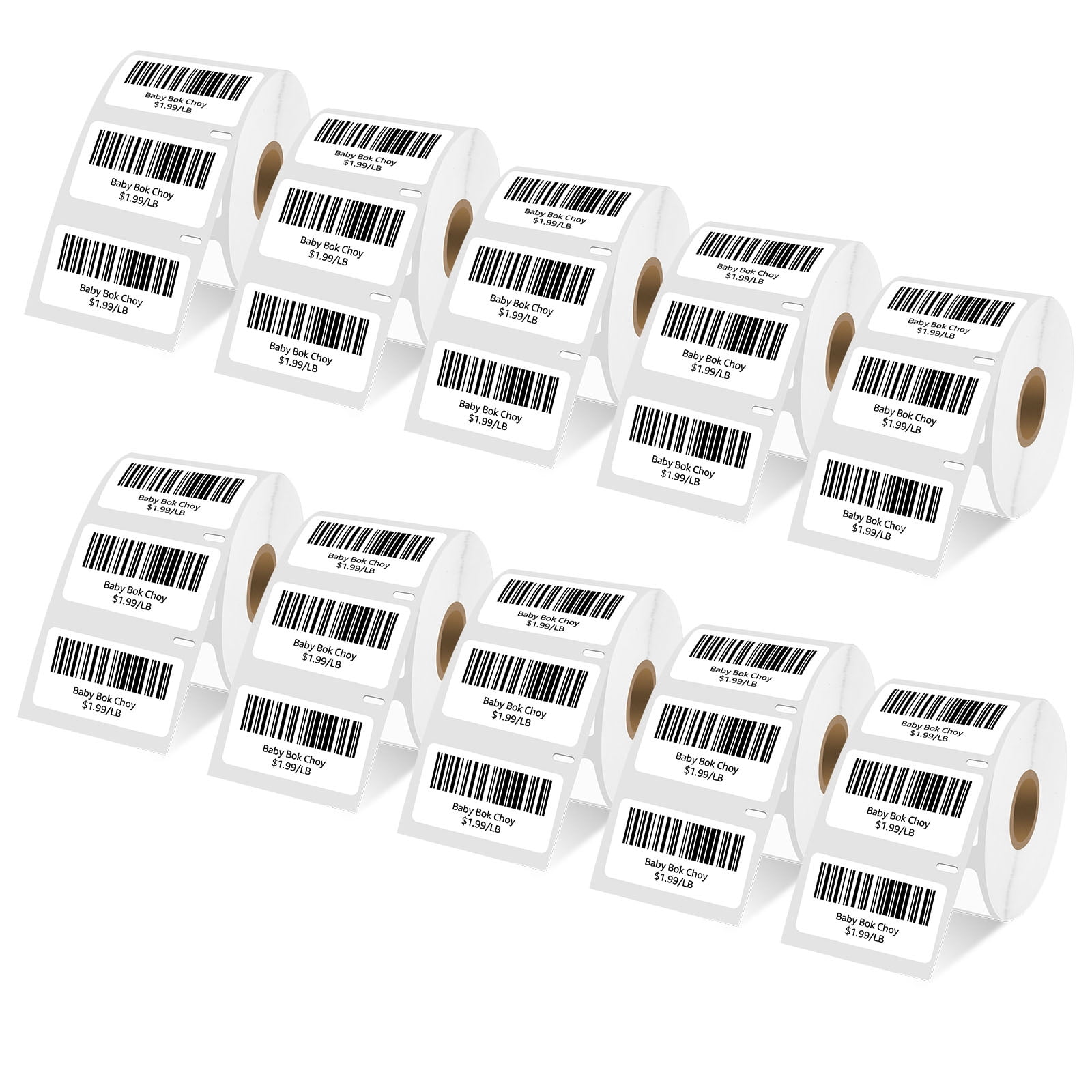 NineLeaf 10 Rolls Compatible for DYMO 30344 2-5/16 in x 4 in White with Red Border Shipping Address Barcode Labels, 300 Labels Per Roll