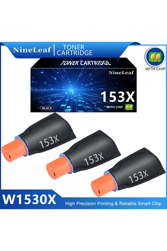 153X Compatible Toner Reload Kit Replacement for HP W1530X 153X Black Toner Reload Kit use for Laser jet Tank 1504 1504w 2504 2504dw MFP 2604dw 2606 2606dw Printers(3 Pack,5000 Pages)