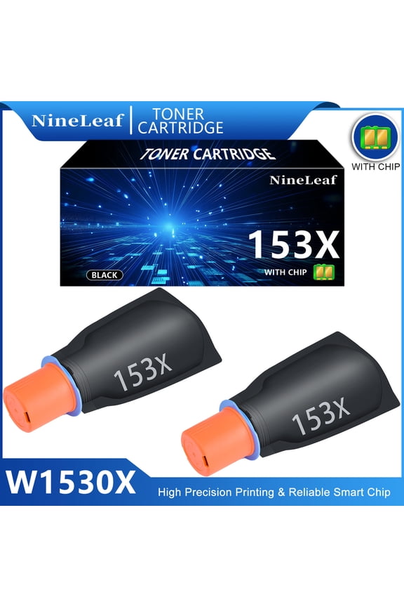 153X Compatible Toner Reload Kit Replacement for HP W1530X 153X Black Toner Reload Kit use for Laser jet Tank 1504 1504w 2504 2504dw MFP 2604dw 2606 2606dw Printers(2 Pack,5000 Pages)