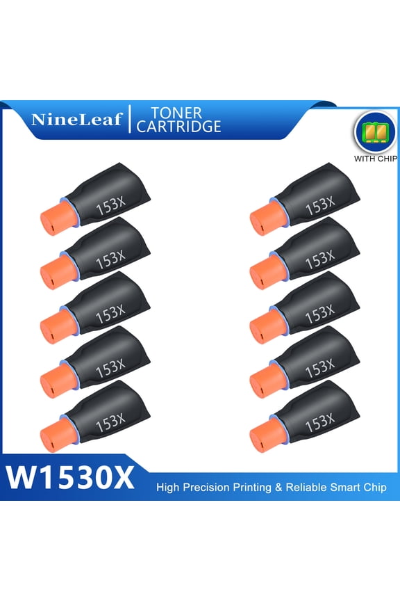 153X Compatible Toner Reload Kit Replacement for HP W1530X 153X Black Toner Reload Kit use for Laser jet Tank 1504 1504w 2504 2504dw MFP 2604dw 2606 2606dw Printers(10 Pack,5000 Pages)