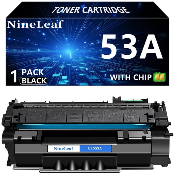 NineLeaf 2-Pack 53A Q7553A Compatible Toner Cartridge Replacement for HP 53A Black Toner Cartridge to use for Laser jet 1320 1320n 1160 1320tn 1320nw P2015 P2015dn M2727nf MFP Printer